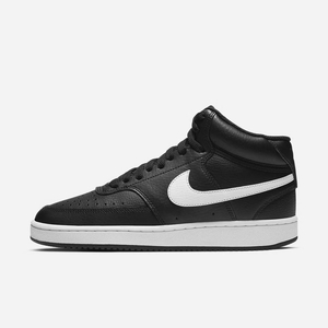 Basket Montante Nike NikeCourt Vision Mid Noir 9376-485 Black/White Femme | LOA-65105820